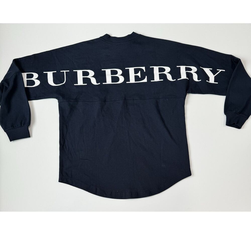 BURBERRY LOGO OVERSIZE SWEATER Size XS Navy
